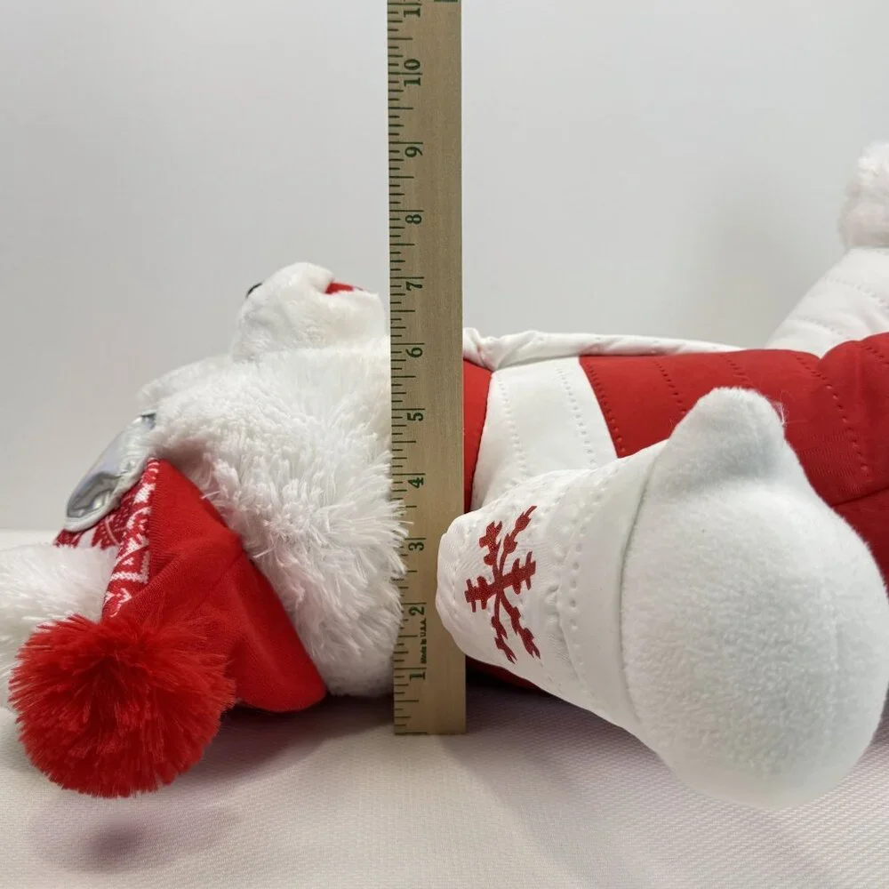 Snowflake Teddy 2022 Plush Bear 20" Red White Winter Ski Outfit Stuffed Toy Soft - Picture 13 of 15